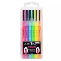 Rašikliai teptukiniu galiuku Le Pen Flex 4800-6F Neon, 6vnt.