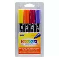 Akriliniai markeriai "Marvy Decocolor Acrylic" #315-4E Bright, 4 vnt
