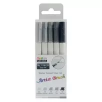 Spalvoti flomasteriai Artist Brush 1100-5H Grey, 5vnt.