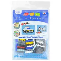 Iwako kūrybinis mozaikų-trintukų rinkinys "KESHI-BLO Dot Art Kit - Patrol Car", ER-GLB713