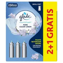 Glade - Touch & Fresh Pure Clean Linen 2+1 air freshener refill set