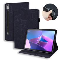 Suitable for Lenovo Tab P12 tablet leather case, Xiaoxin Pad 11-inch calf print matte Embossed card holder Lenovo xiaoxin pad 11inch 2024 juoda