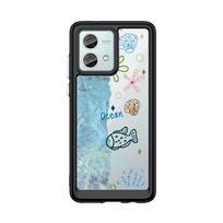 For Moto Edge 70/60/50/40 G77 G67 G57 G84 G86 G56 G15 G05 G75  Ocean Fish Shark  Hard Clear Case / G35 G85 G06 Shockproof Motorola Cover Moto Edge 70