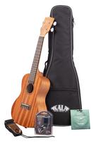 KALA Ukulele Set Series Bundle Pack Mahogany Body Concert KA-15 KA-15C-BNDL (Case/Strap/Replacement Strings/Tuner Included)