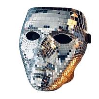 Crystal Face Masks Cosplays Mirror Reflection Masquerade Masks Face Party Masks 1 sidabras