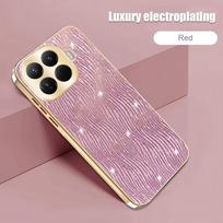 Prabangus Blizgus Banguotas PU Odos Telefonų Dėklas Xiaomi 17T Pro 17 Pro 15T Pro Metalizuotas Minkštas Rėmelis Atsparus Smūgiams Apsauginis Dangtelis Xiaomi 17T rožinė