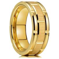Madingas 8 mm vyriškas žiedas sidabruotas plytų rašto griovelis šlifuotas nerūdijantis plienas vestuvinis žiedas 8 mm patogus prigludimas dydis 6 -13 7 juoda