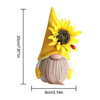Bičių šventė beveidė lėlė nykštukas mielas saulėgrąžų bičių goblinas rudens lėlių papuošalai Decoy doll yellow
