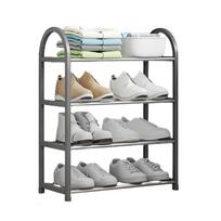 Metal Shoes Rack Heavy Duty Metal Shoe Organiser Shelf For Living Room gray