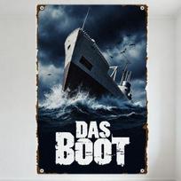 Das Boot Vintažinis metalinis skardinis ženklas Retro Laivo sudužimas Audringos jūros Sienų dekoras namams Barui Vyriškas urvas Kino plakatas Meno plokštelė 20x30cm（7.8x11.8inch）