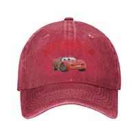 Žaibo Makvyno Est 1977 Automobiliukai Saulė Kepuraitė Su Snapeliu Raudona Laisvalaikio Unisex-Paaugliams Skalbta Trucker Kepuraitė Tenisas Skate Kepuraitės Su Snapeliu Dovana One Size