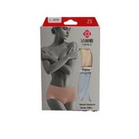 Jieliya Women's Mid-Waist Boxer Briefs (2-Pack)