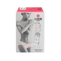 Jieliya Women's Stretch Cotton Mid-Waist Boxer Briefs (2-Pack)