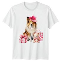 Shetland Sheepdog Dog Collie Wearing Unisexs TShirt Sheltie Lover Dog Breeds S
