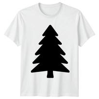 Black Christmas Tree Silhouette Graphic TShirt Evergreen Holiday Christmas Gift S