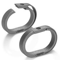 [KeyUnity] Key Ring Titanium Small Oval 24.9mm 2 pieces KA31 S