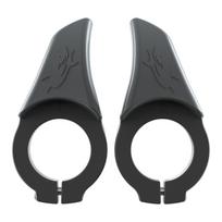 1 Pair Bicycle Handlebar Small Auxiliary Handlebar End Bike Handle Bar Ends Fit for Road Bike Mountain Bicycle Accessories šviesiai pilka spalva