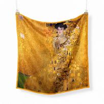 53cm Klimto aliejinė tapyba Madame Adele šilkinis skara moteriškos kvadratinės skaros skaros foulard bandana plaukų skara 53x53cm