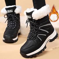 Women's Winter Mid-Calf Velvet Warm Snow Boots for Skiing, Mountaineering, and Outdoor Travel 37