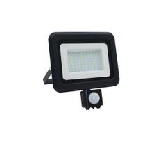 LED Lauko prožektorius su jutikliu LED/50W/230V 4000K IP44 juoda