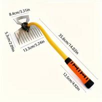 Heavy Duty Garden Weeding Rake Tool Steel Hollow Hoe for Soil Loosening, Weed Removal and Vegetable Garden Maintenance