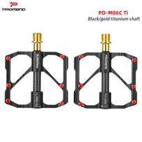 PROMEND Titano Ašis Dviračio Pedalai Itin Lengvi 3 Sandarūs Guoliai Pedalai Road Mountain Bicycle MTB Plataus Pagrindo Pedalai Dviračio Dalis PD-M86C-Ti silver gray