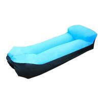 Pripučiamas lauko oro sofa, nešiojama sulankstoma pripučiama sofa, nepralaidi ergonomiška oro gulto kėdė laukui, paplūdimiui, žygiams, iškyloms dangaus mėlyna spalva