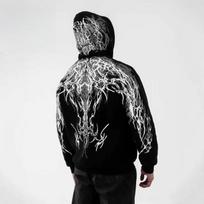 Unisex Hoodie Harajuku Moto Tamsus Streetwear Šviečiantis Kardas Grafinis Spaudinys Su Gobtuvu Džemperis Vintage Retro Laisvas Kirpimas Vyriška Mada L