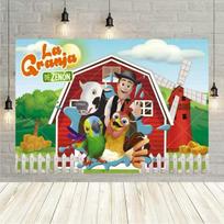 Žaliosios Žolės Ūkio Tematikos Šventės Dekoracija Fonas La Granja De Zenon Fonas Nuotraukų Fonas Vaikams 1-asis Gimtadienis Kūdikio Maudynės Vinyl 75X50cm