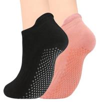 2 Pairs/3 Pairs Non-Slip Grip Yoga Socks Breathable Short Ankle Socks for Women