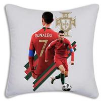 Pagalvių užvalkalai Animacinis Sofa Dekoratyvinis Namų Dvipusis Spausdinimas Trumpas Pliušas Mielas Pagalvėlės Futbolo Žvaigždė C Ronaldo Numeris 7 Dangtelis Peach skin 18*18(CM)-1Pcs