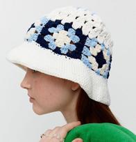 Women Panama Hollow Crochet Flower Bucket Hat  Fashion Brand Sun Hats  Summer Hat Foldable Sun Cap 54-58cm balta