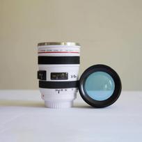 Fotoaparato objektyvo kavos puodelis, puodelis kavos, nerūdijančio plieno, vakuuminis, izoliuotas termosas, vandens butelis, gertuvė, termoizoliaciniai gėrimų indai 400ML gray