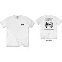 ** AC/DC Tiems, kurie ruošiasi rokuoti Priekinis ir Galinis Spaudas Balti Marškinėliai ** 4XL