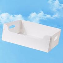 Foldable Cat Litter Box Made of PP, Easy to Assemble, Lightweight, for Home And Travel, Versatile, Size M white