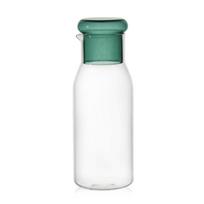Colorful Clear Glass Bedside Night Water Carafe Set with Tumbler, Pitcher And Cup Night Set 801-900ml žalia