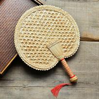 Wheat Straw Heart Old Environmentally Friendly Hand-Woven Decorative DIY Hand Fans Home Decoration Woven Fan Cooling Fan