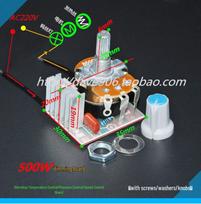 220V Voltage Regulator & Temperature Control, 500W/800W Dimming & Speed Switch 500W 2-wire