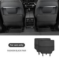 Two-piece set of anti-kick mats for BMW X1/X3/X5/X4/X7/X6/3 Series/5 Series/7 Series 530/730 car seats FASHION BLACK PAIR