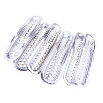 Priekinės grotelės Plastikinis tinklelis Chromuotas Automobilio priekinių grotelių apdaila Jeep Wrangler JK 2007-2016 Custom Replacement