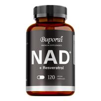 Premium Supplements NAD+ Resveratrol support cellular energy, anti-aging, antioxidant effects, and promote cardiovascular health. 120