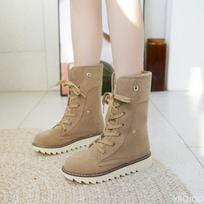 Women's Mid Length Snow Boots for Women Winter Thickened Warm with Simple Comfortable Daily Casual Cotton Boots Botas Para Mujer 36