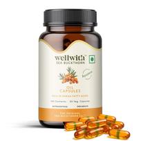 Wellwith by Ayuzera Šaltalankių aliejaus Omega 7 kapsulės 30 daržovių tablečių | Natūralus Omega 3 6 9 riebalų rūgščių papildas 500 mg