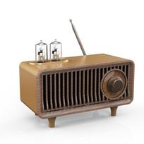 Retro Bluetooth radijo garsiakalbis su šviesos dizainu, nešiojamas mini žemų dažnių muzikos grotuvas, TF/USB ruda