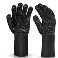 Barbecue Gloves 800 Degrees Fireproof High Temperature Resistance Silicone Oven Mitts Kitchen Heat Insulation Baking BBQ Tools