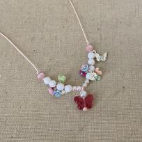 Dopamine Symphony Ice Transparent Butterfly Woven Rope Necklace Female Sweet Cute Personality Fashion Versatile Neck Chain Collarbone Chain