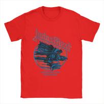 Judas Priest Screaming For Vengeance T Shirt Men's Cotton Vintage T-Shirt Crewneck Blue Eagle Tee Short Sleeve merch Graphic S