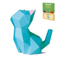 ORIGAMIPLANET 3D Origami Amatų Rinkinys Mėnesienos Katė Popierius Namams Popierius 3D Popierius Rankų Darbo Namų „Pasidaryk Pats“ Amatų Rinkinys Dovanai Suaugusiems ir Vaikams Amžius - Kačiukas, žalia