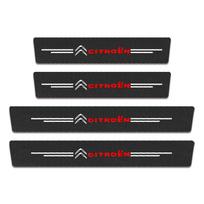 4 vnt. Anglies pluošto automobilio durų slenksčio apsaugos lipdukai Citroen C1 C2 C3 C4 C5 C6 C8 Picasso Cactus Vts Aircross C-Elysee