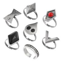 7x Genshin Impact Hutao Cosplay Ring Set For Men Women Adjustable Metal Ring Accessory Jewelry Anime's Fans Gifts 1